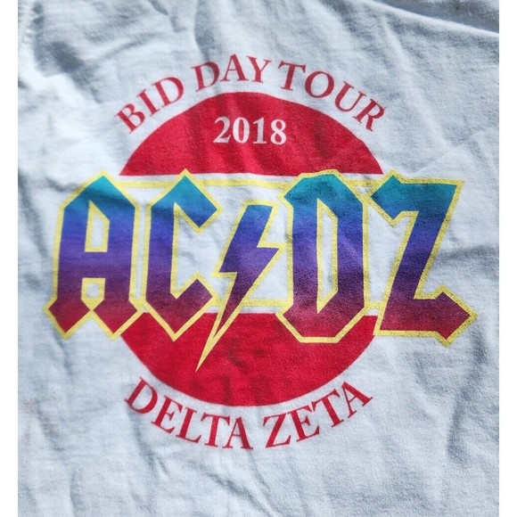 comfort colors Tops - Delta Zeta AC/DZ 2018 Bid Day Tour  Sleeveless Tank Top T-shirt Size M White
